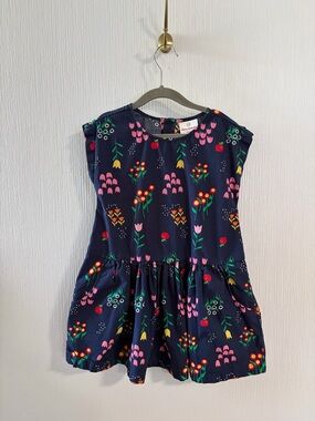 Hanna Andersson Navy Floral Pocket Dress